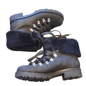 J. Crew Women's Black Suede Nordic Boots Size US 7